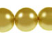 Old Gold 14mm Round  Glass Pearls