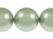 Silver Grey 14mm Round  Glass Pearls