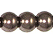 Bronze 8mm Round Glass Pearls