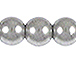 Silver Grey 8mm Round  Glass Pearls