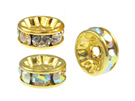 6mm Gold Plated - Swarovski Rondelles