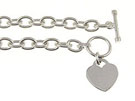 Heavy Link Heart Tag Bracelets